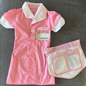 Melissa & Doug Pink and White Kid’s Waitress Server Costume